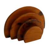 Wooden semicircle letter holder