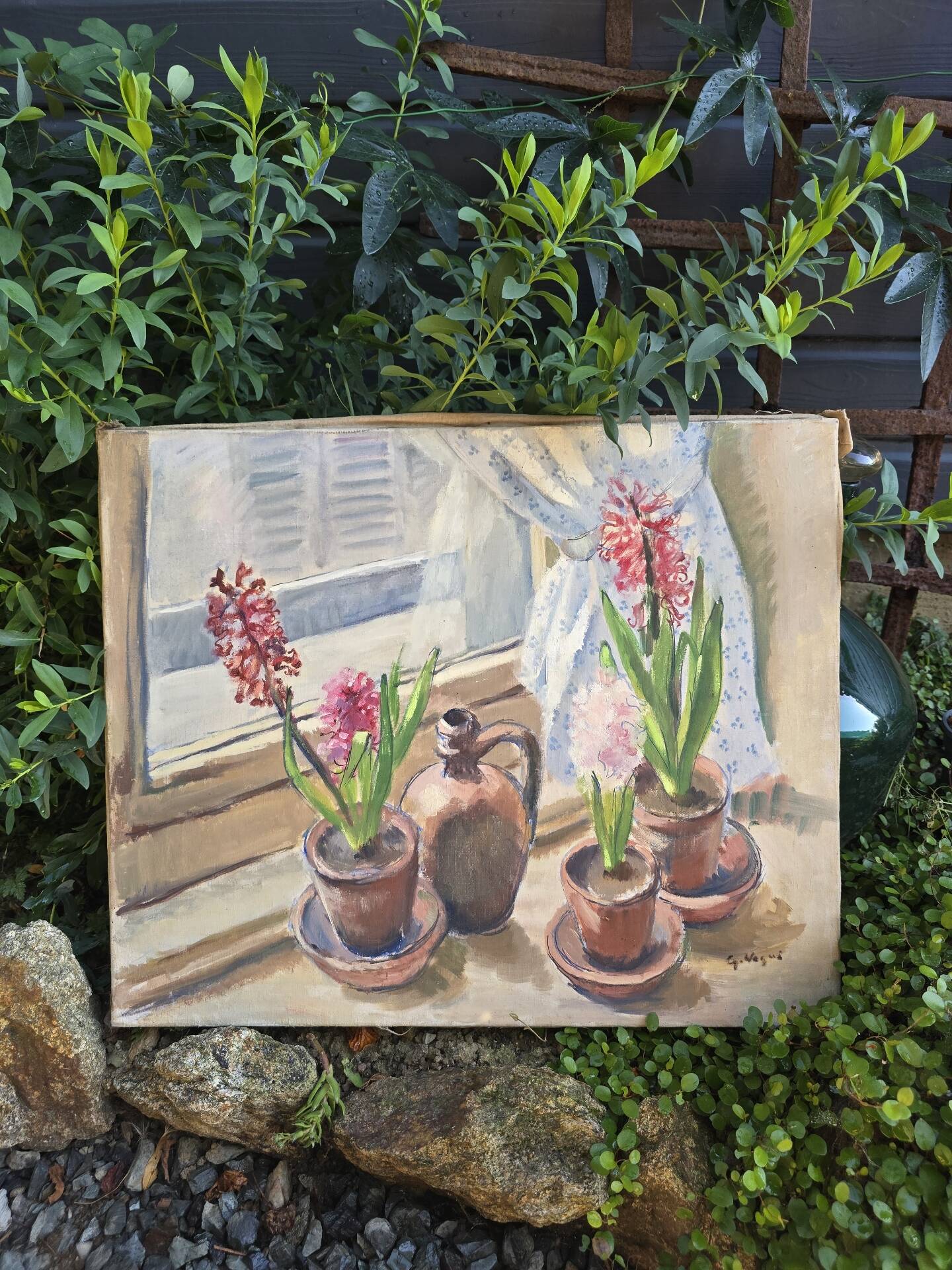 Oil on canvas "the hyacinths"