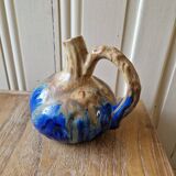 jug or carafe signed Gilbert Méténier enamelled stoneware