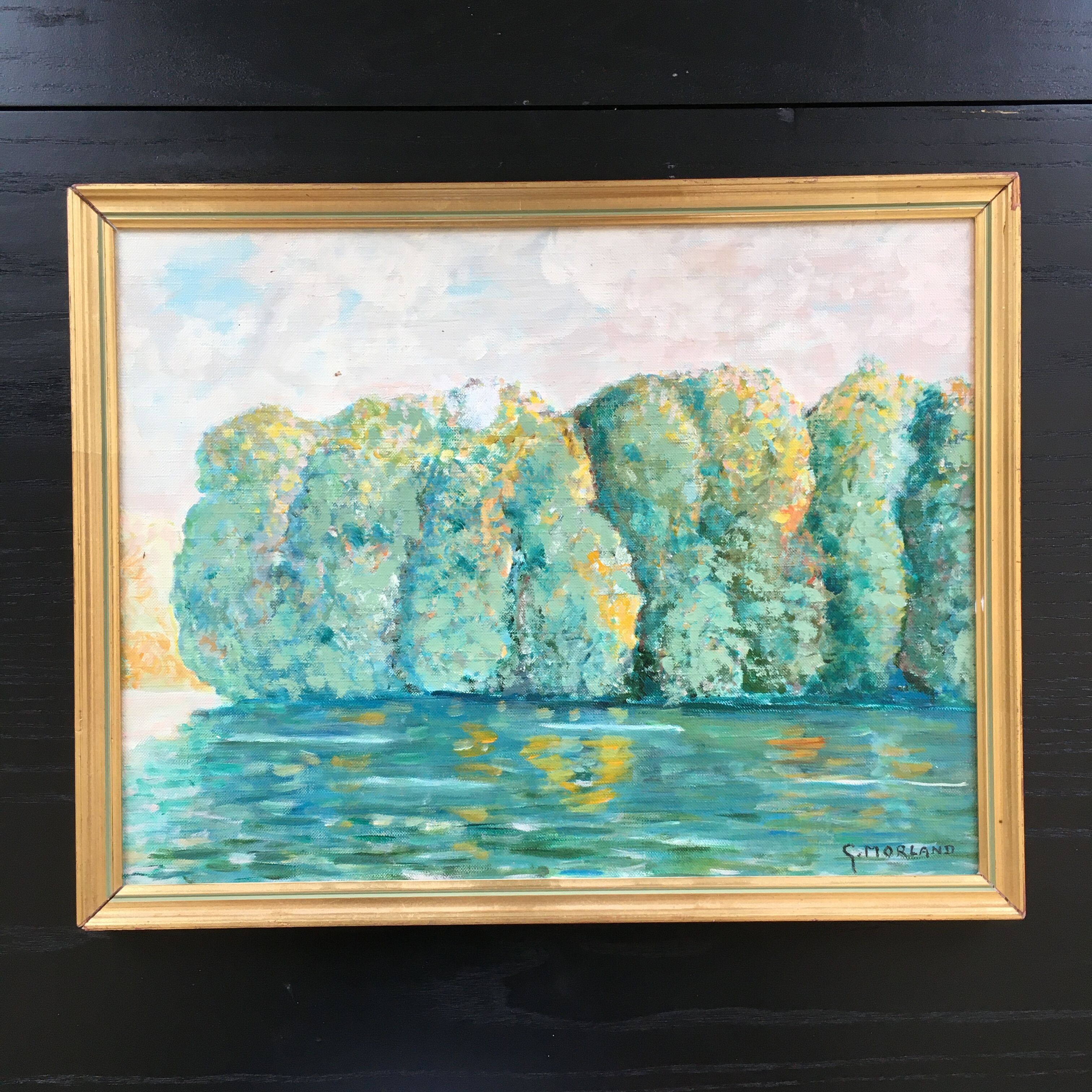 Painting of the Seine in the sun