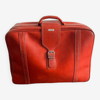 Leather travel suitcase Samsonite