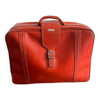 Leather travel suitcase Samsonite