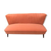 Canapé orange du milieu du siècle 1950