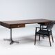 Trau Arredamenti Metallici S.P.A. large desk rosewood Italy 1960
