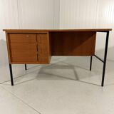 Günter Renkel teak and black steel free standing desk 1960’s
