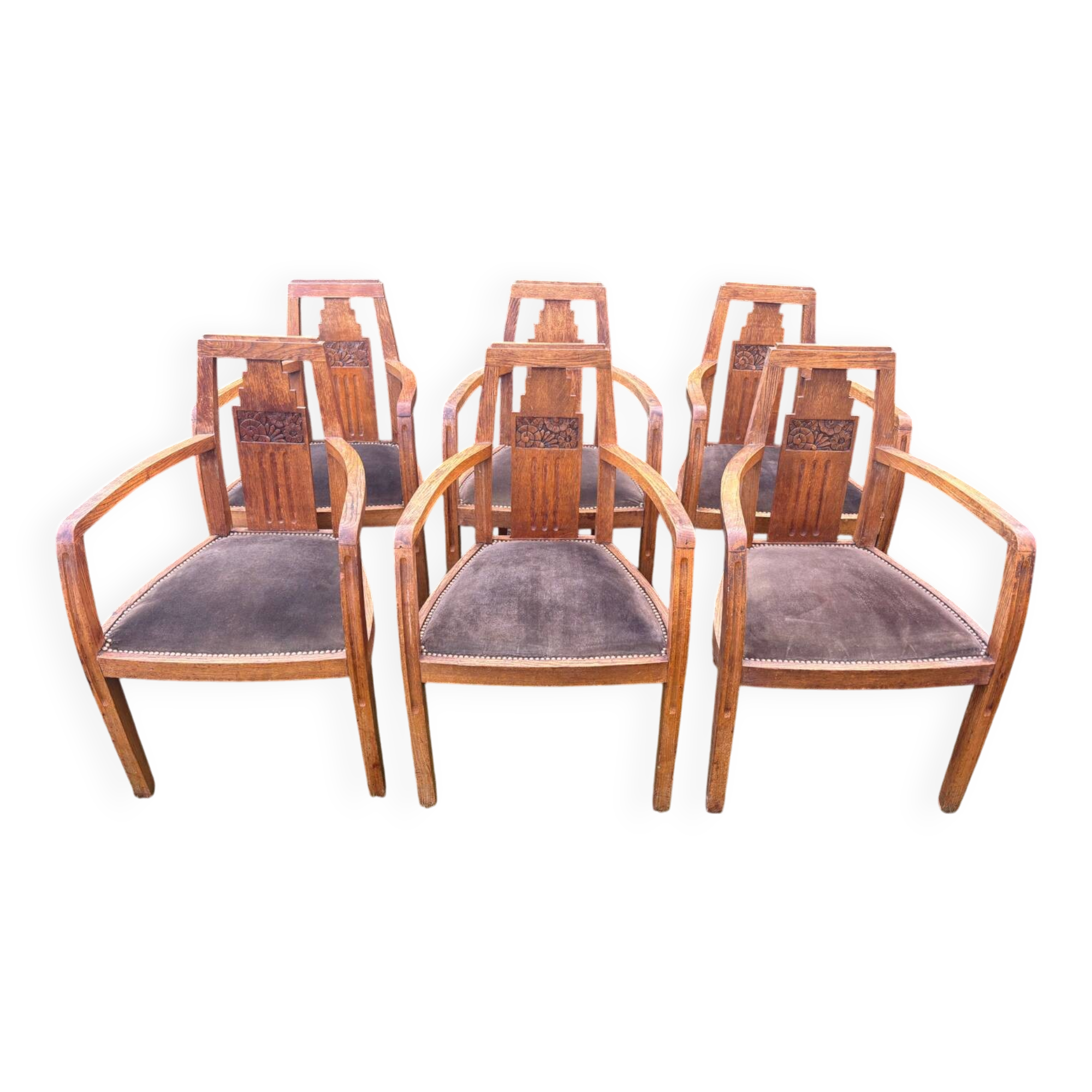 Art Deco style armchairs