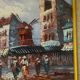 Caroline Burnett (1877-1950) Oil on canvas - Parisian Scene Moul