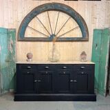 Black patinated workshop sideboard