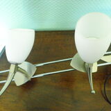 "Paulmann" 1m40 design hanging 6 lights anodized aluminium - 70s