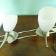 "Paulmann" 1m40 design hanging 6 lights anodized aluminium - 70s