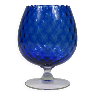 Large mouth-blown Empoli glass