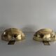 Pair of brass wall sconces from the mid-century by SCE, 1960s, France.