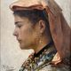 Oil on panel by Alexandre-Jacques Chantron 1882 portrait of a woman