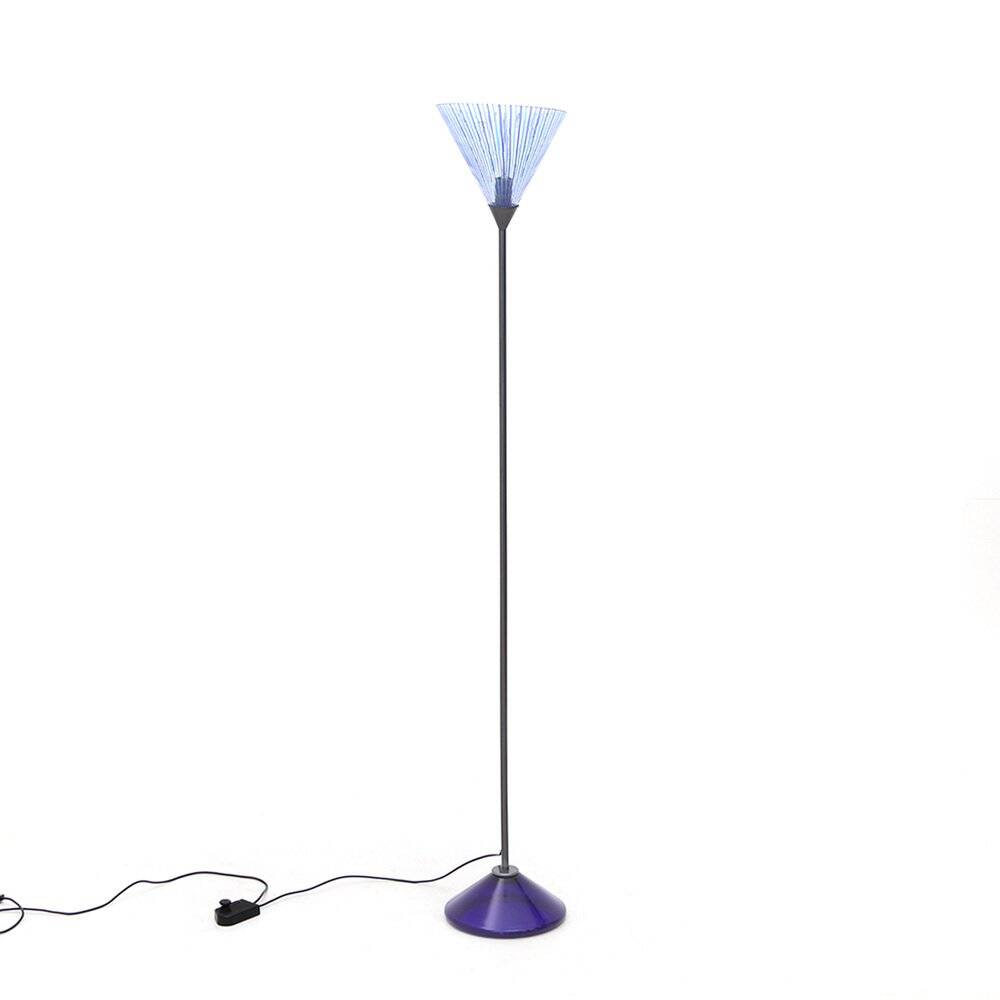 Floor lamp with a glass base and diffuser by Carlo Bartoli for Antonangeli, 1980s.