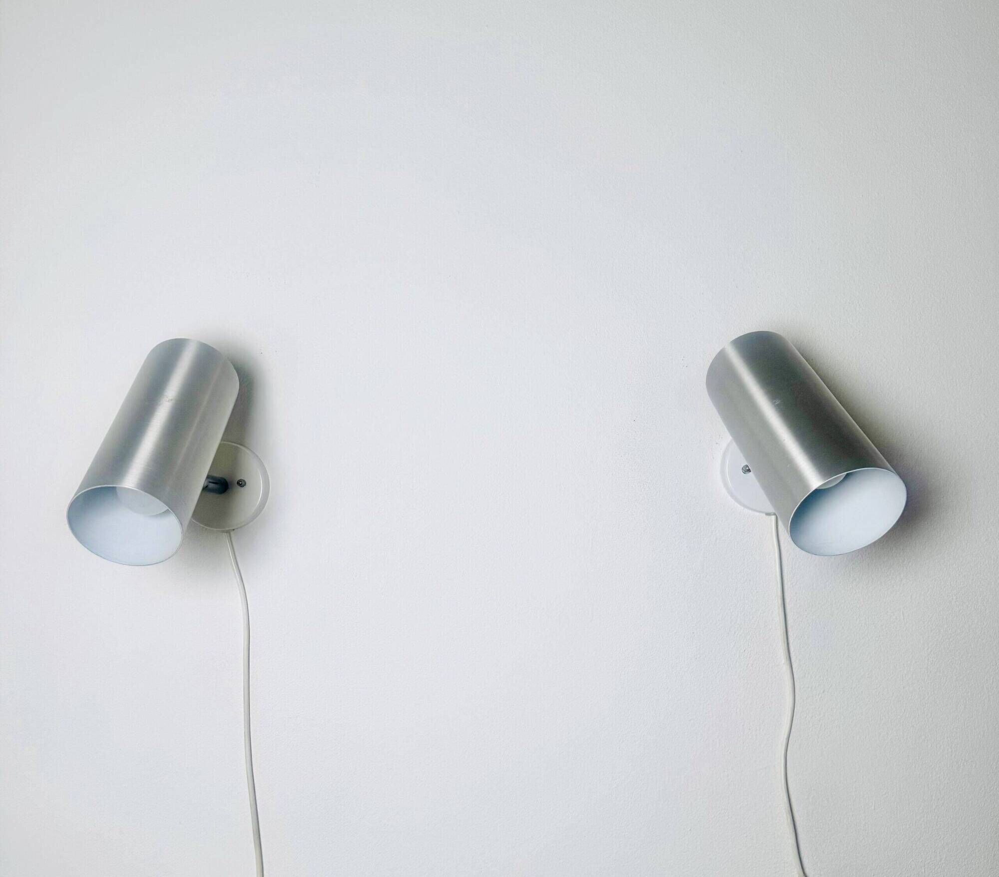 Cylindrical C-1582 Metallic Wall Lamps By Raak Amsterdam, The Netherlands 1960S