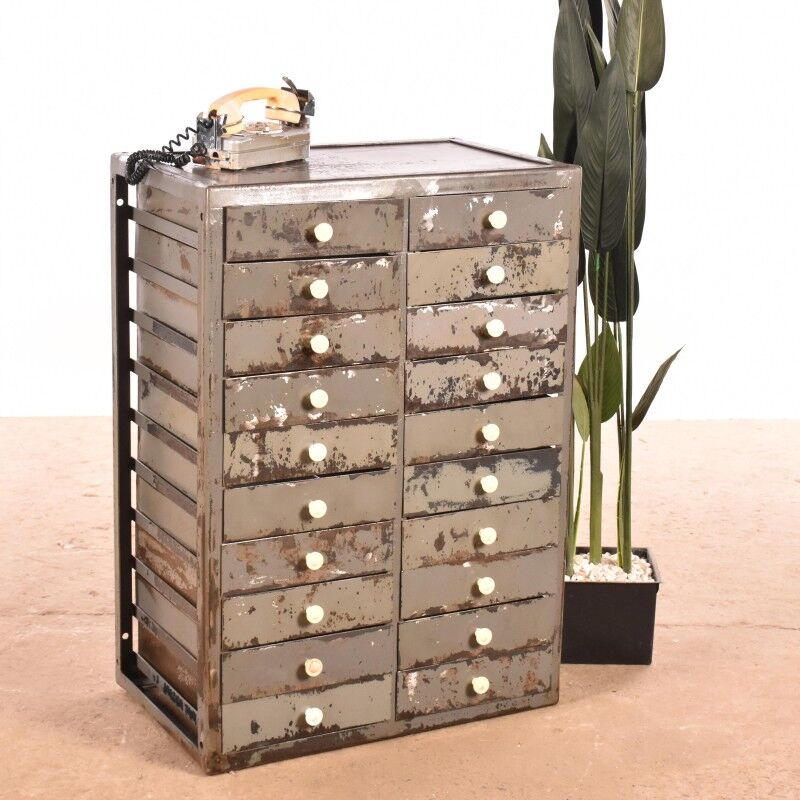 Commode industrielle grise