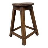 Solid teak workshop stool