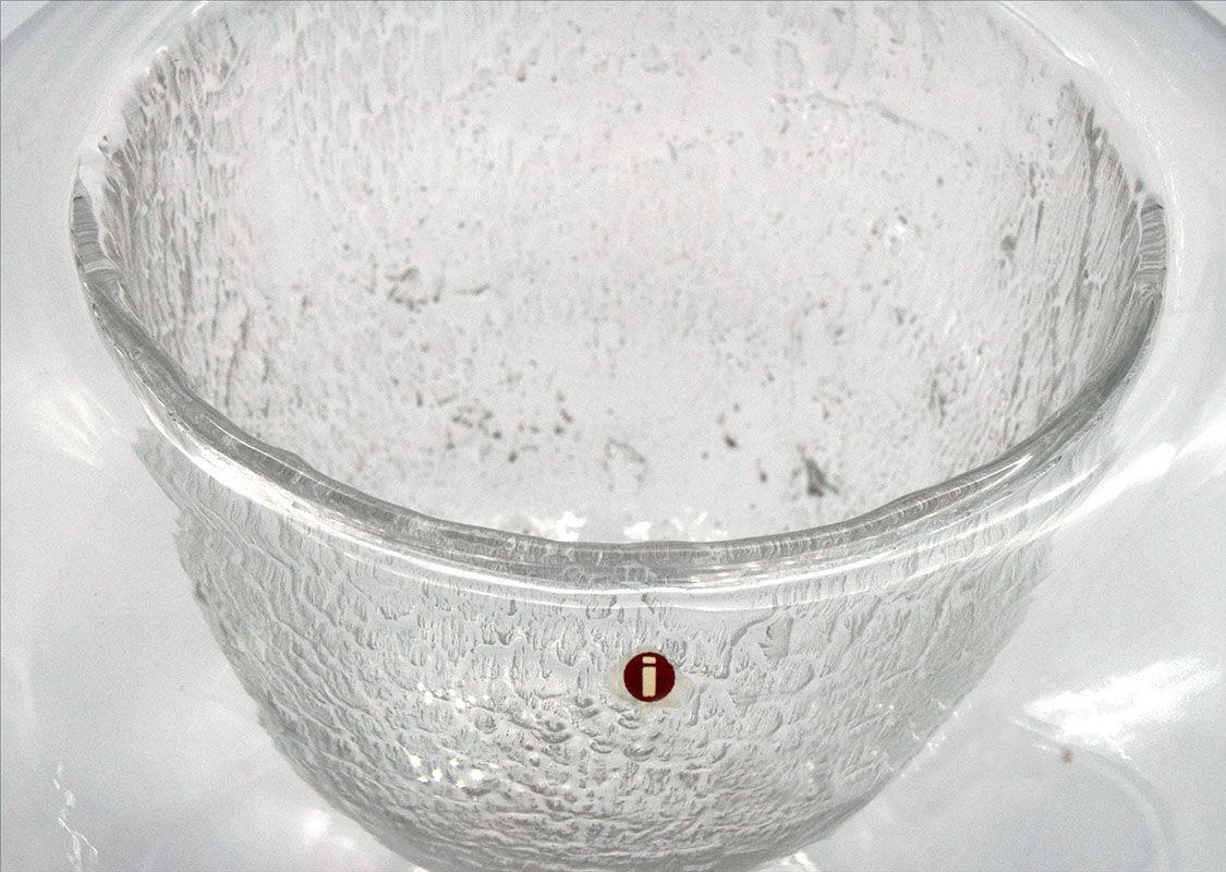 Centre de table en cristal par Tapio Wirkkala pour Littala années 1970