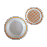 2 plates Gien and Longwy years 1940-1960
