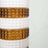 Vintage glass suspension, amber glass cylinder, pendant lamp.