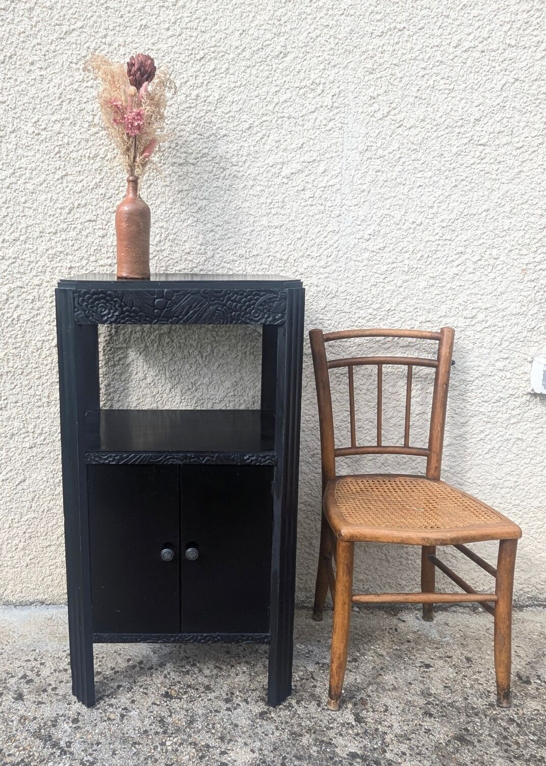 Art Deco Entrance Console Side Table Storage 20s 30s Patina