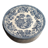 Assiettes plate porcelaines Churchill the Georgian collection 17cm, 12 pièces