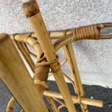 Rattan coat rack