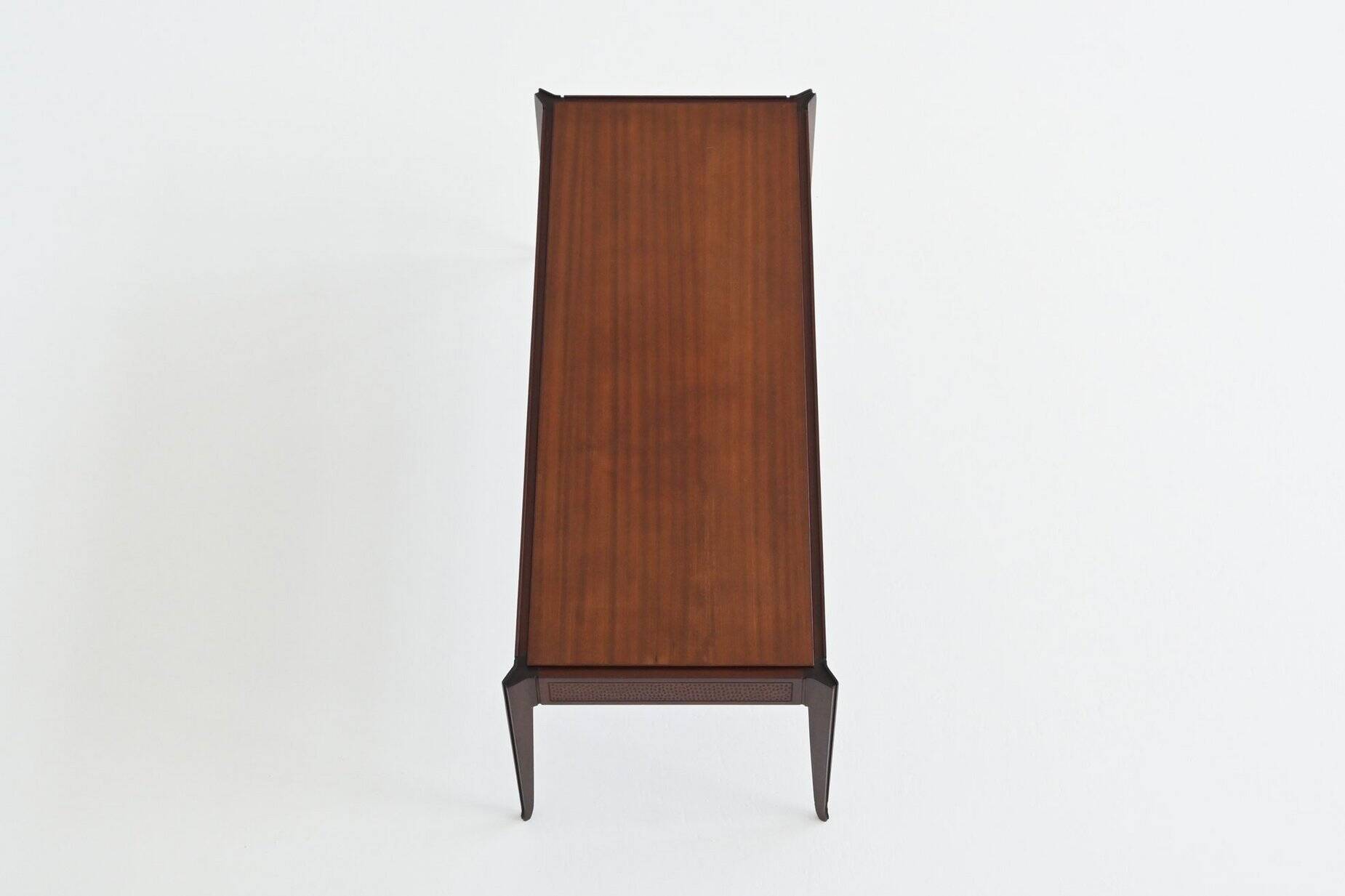Vittorio Dassi style Italian coffee table in mahogany, Italy, 1960