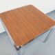 Pierre Paulin vintage square dining table in rosewood and metal