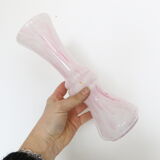 Vase in pink opaline, vintage