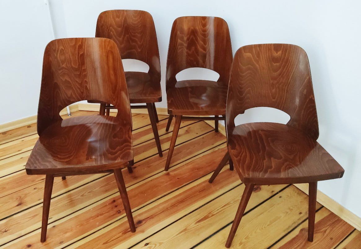 Set of Four Chairs by O. Haerdtl for TON, Czechoslovakia, 1960s