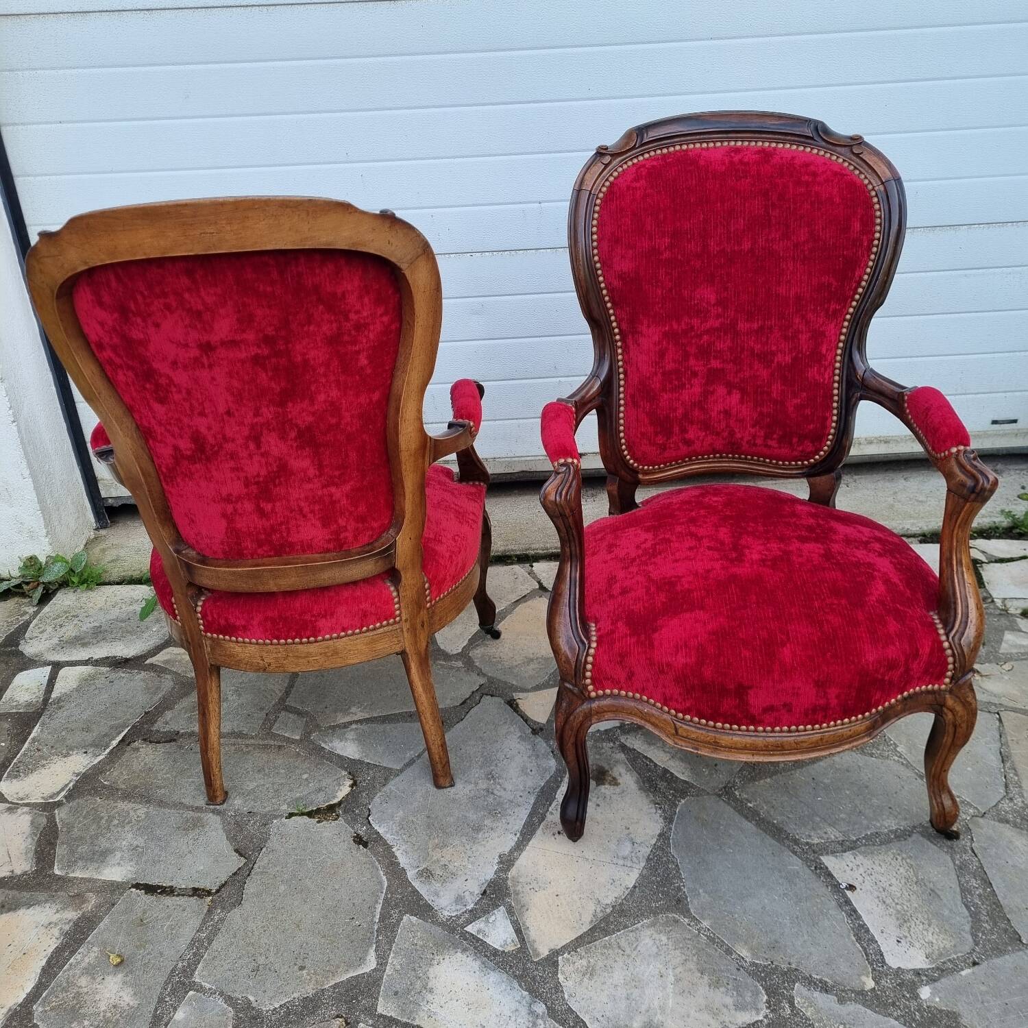 Louis Philippe cabriolet armchairs