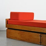 Lit banquette by Pierre Guariche, La Plagne, around 1965.