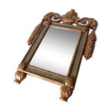 Hand carved wooden mirror