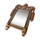 Hand carved wooden mirror