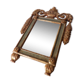 Hand carved wooden mirror