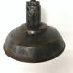 Vintae industrial pendant light with an opaline lamp shade, 1960s