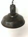 Vintae industrial pendant light with an opaline lamp shade, 1960s