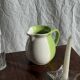 90s white and green ceramic carafe H17 D11