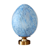 Blue opaline globe lamp