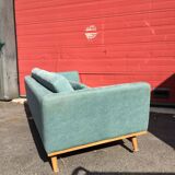 Straight sofa Indian blue fabric Red Edition