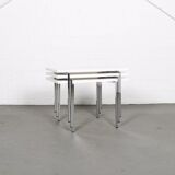 Modernist stackable tables by Trix & Robert Haussmann