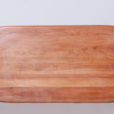 Table basse, cerisier, rotin, années 1950, Tchéquie