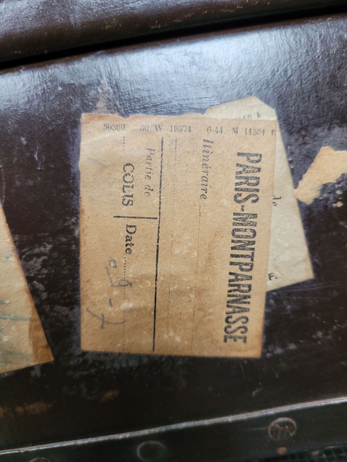 Antique cardboard suitcase