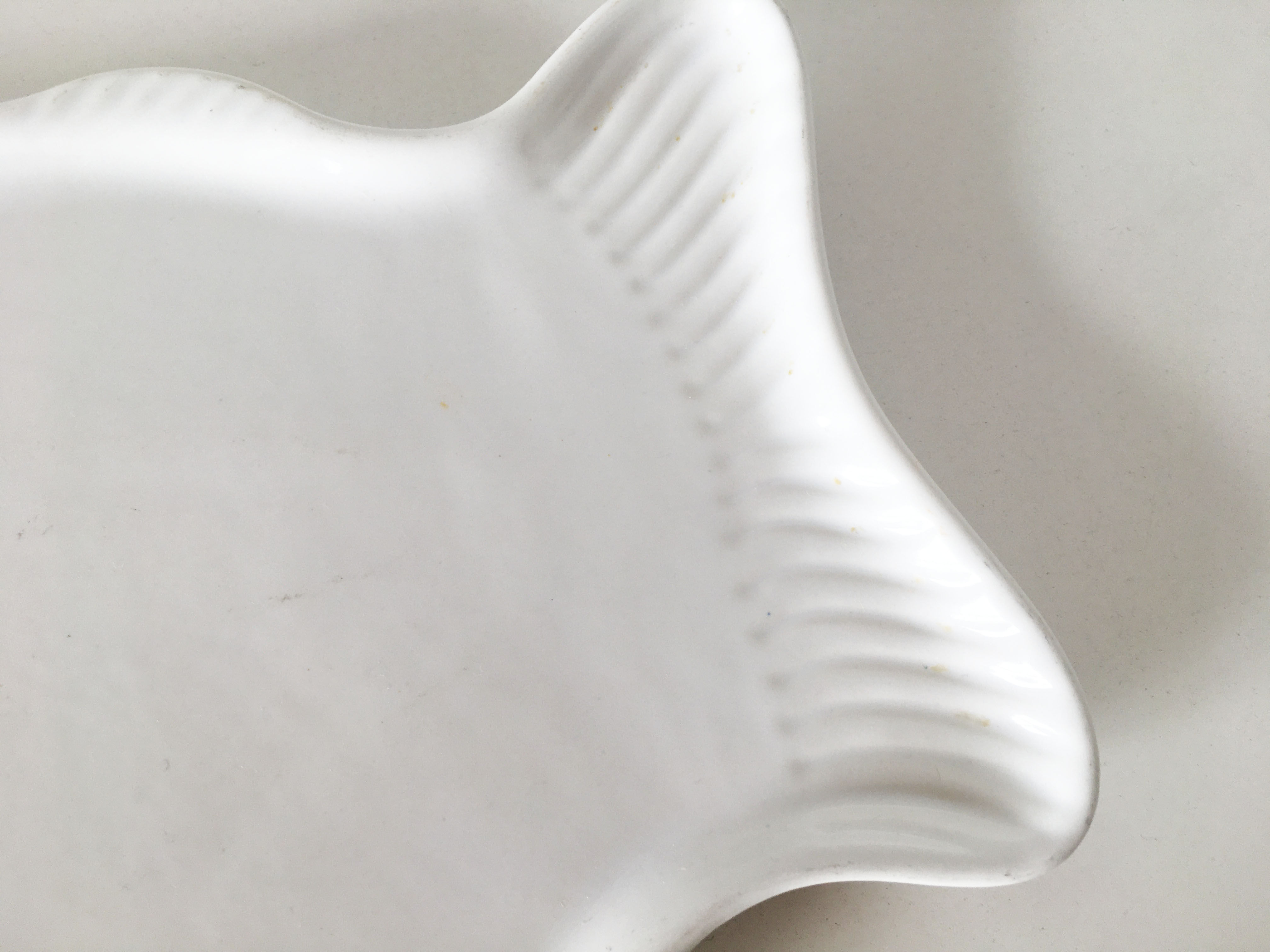 White ceramic fish dish