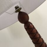 Lampe art déco palissandre sculpté
