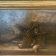 E . F PARISY Oil on canvas Still life with basket and birds XIX century