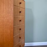 Vintage Meredew Tallboy / Chest Of Drawers in Oak.