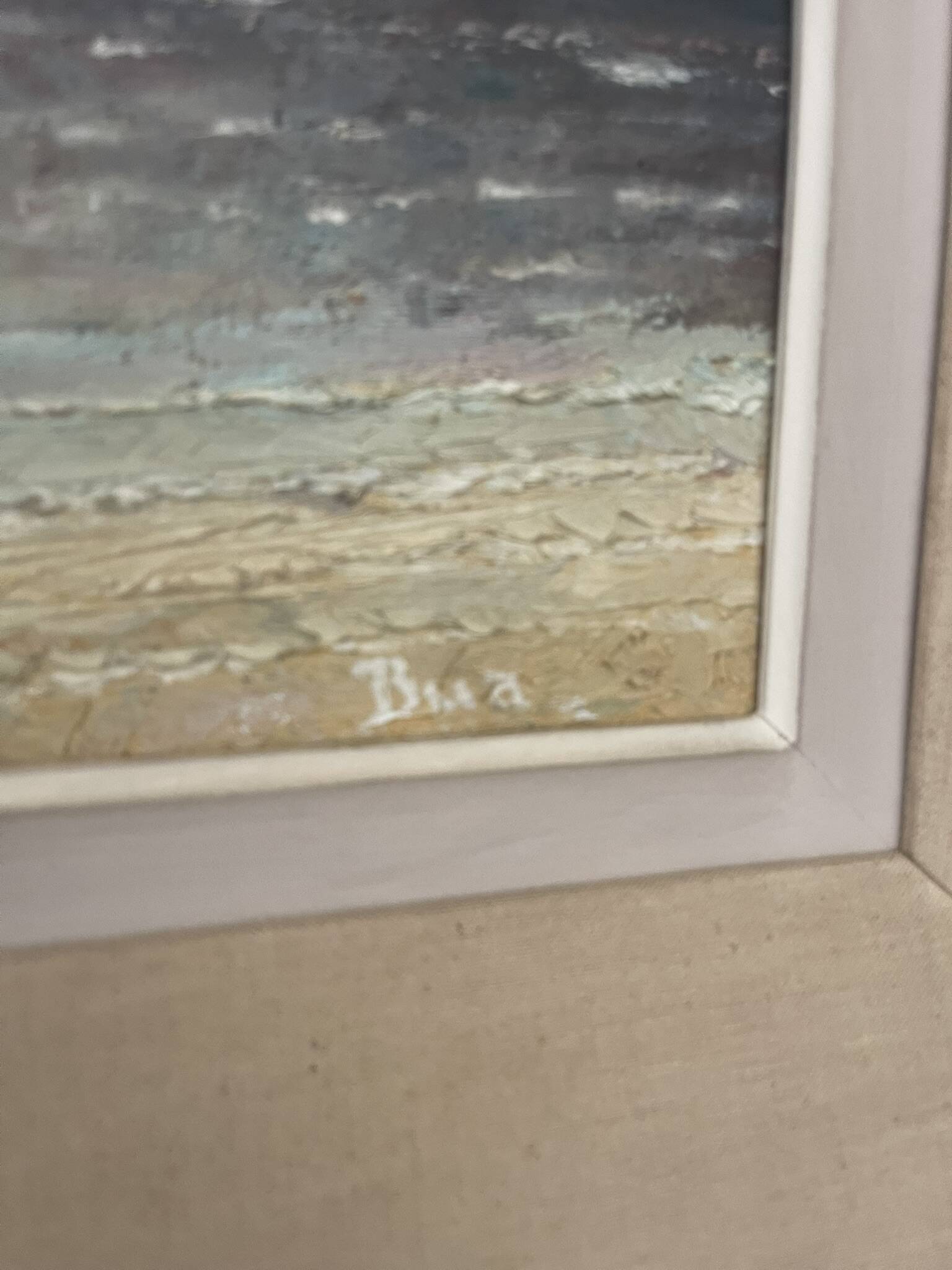 Oil Painting Canvas Sunset Boat Sea Sailboat Frame 62x