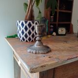 Vintage pewter candle holder
